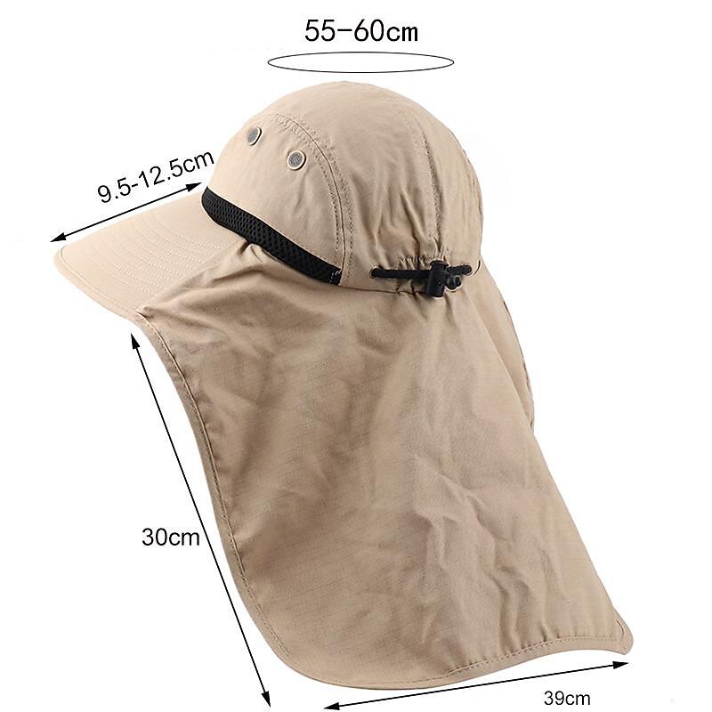 Sun Hat Fishing Hat Hiking Hat Hat UV Sun Protection Sunscreen Anti-Mosquito Summer Spring Wide Brim with Neck Flap Men's Women's Fishing Activity3