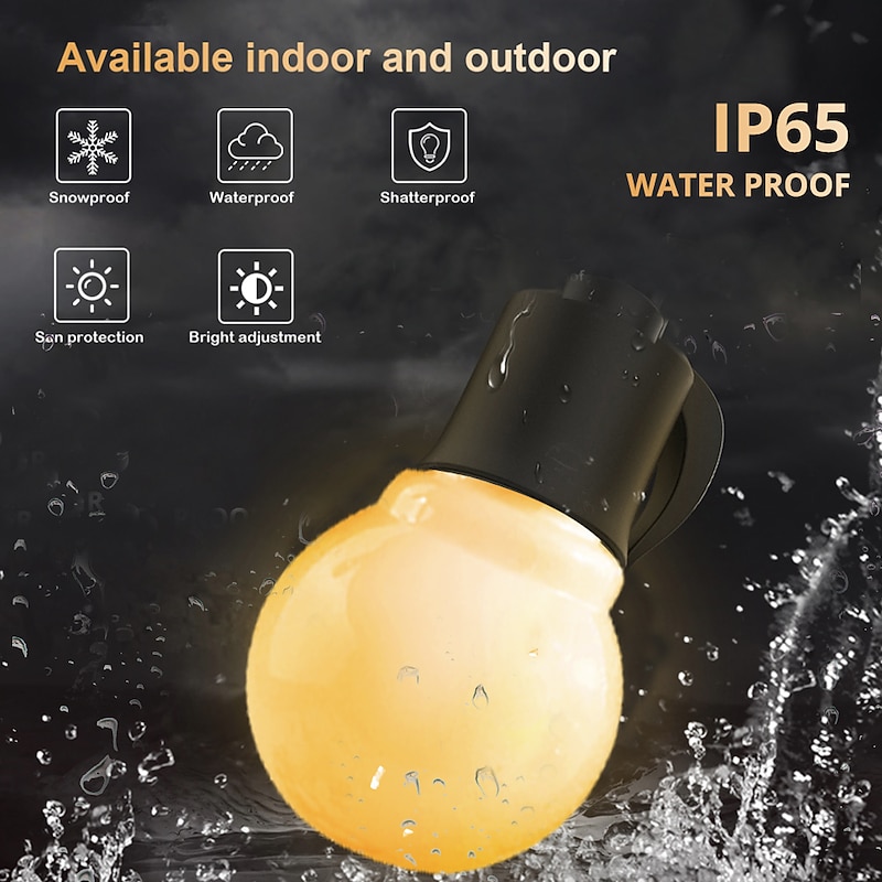 Globe Solar String Light LED G50 Bulb IP65 Waterproof Outdoor Garland Garden Light Suitable for Home Indoor Garden Holiday Lighting2