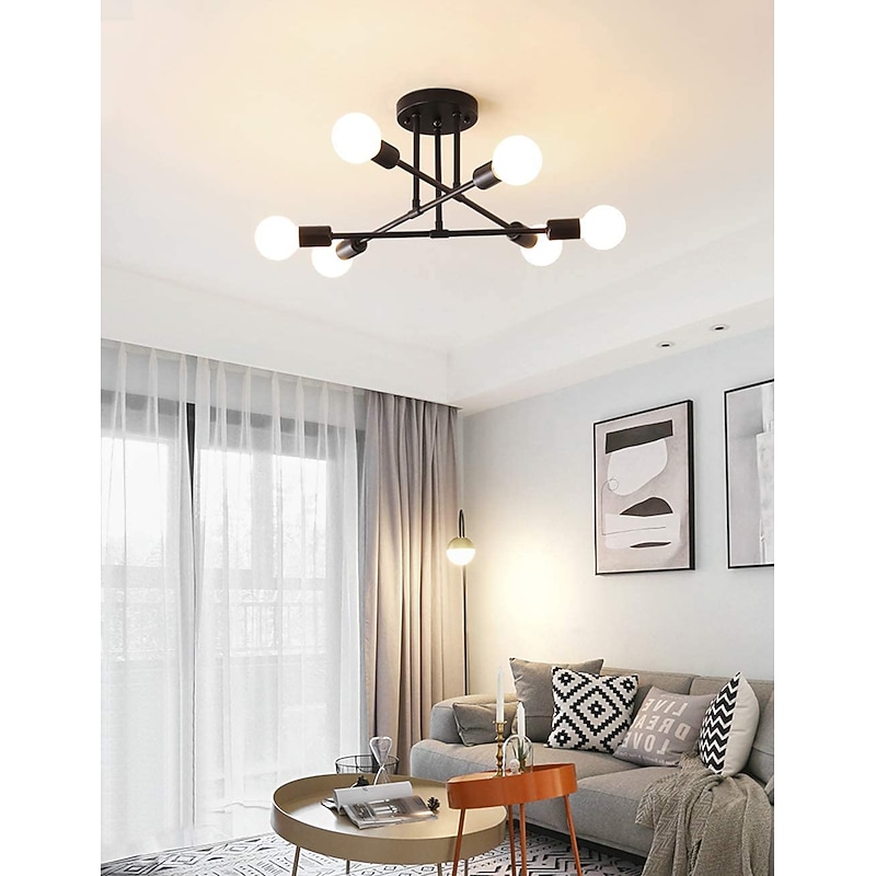6-Light 70 cm Sputnik Design Cluster Design Chandeliers Metal Industrial Painted Finishes Contemporary Traditional / Classic 110-120V 220-240V / CE Certified3