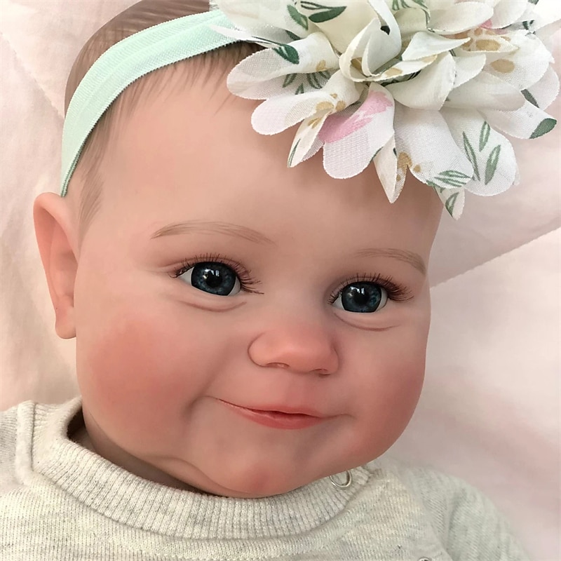 20 inch Reborn Baby Doll Full Body Silicone Waterproof Reborn Maddie Doll Hand-Detailed Painting with Visible Veins Lifelike 3D Skin Tone4