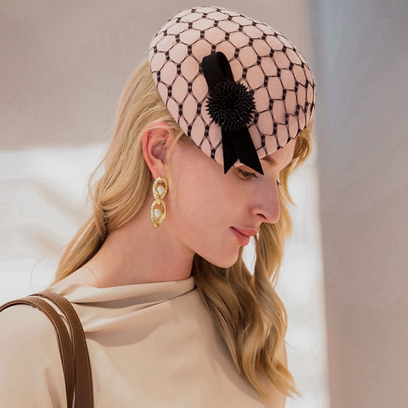 Elegant Fashion 100% Wool Hats with Smooth / Solid 1pc Party / Evening / Casual Headpiece Christmas/ Special Occasion / Office & Career / Graduation / Congratulations / Anniversary / Back To School /2