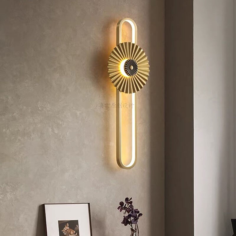 Modern Indoor Wall Lights Bedroom Dining Room Copper Wall Light 220-240V 20 W4