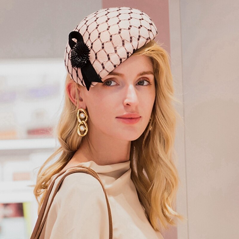 Elegant Fashion 100% Wool Hats with Smooth / Solid 1pc Party / Evening / Casual Headpiece Christmas/ Special Occasion / Office & Career / Graduation / Congratulations / Anniversary / Back To School /3