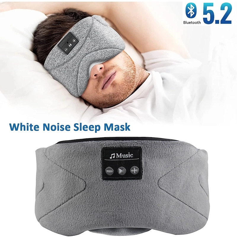 Sleep Headphones Bluetooth 5.2 Breathable Soft Eye Mask 24 White Noise Music Sleeping Headphones Sleep Mask Earbuds for Side Sleepers Workout Running Insomnia Travel Yoga