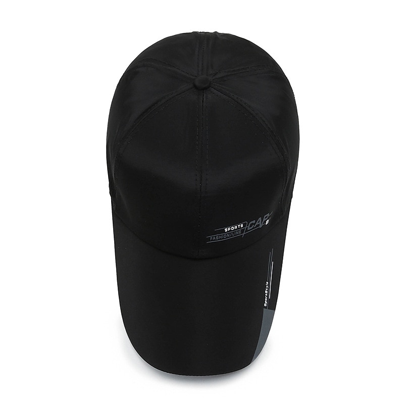 Men's Baseball Cap Black White Polyester Print Fashion Classic & Timeless Chic & Modern Outdoor Daily Letter Portable Breathable2