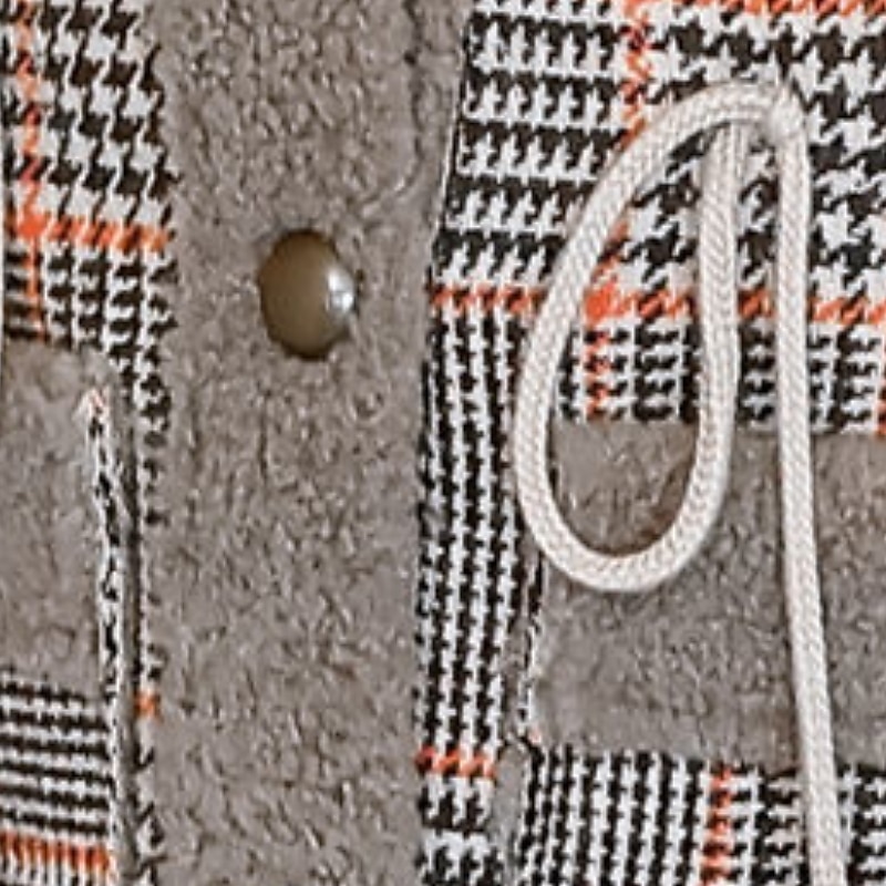 Kids Girls' Woolen Coat Long Sleeve Pink khaki White Plaid Winter Fall Fashion Outdoor 7-13 Years 6