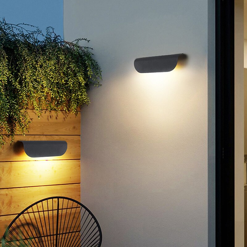 LED Outdoor Wall Lamp 10W 900LM Outdoor Waterproof Door Plate Lamp Stair Corridor External Wall Courtyard Balcony Corridor Outdoor Indoor Wall Lamp AC85-265V2