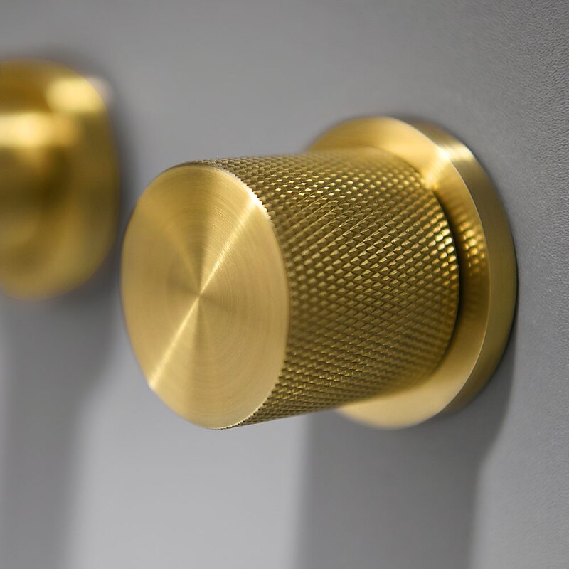 Bathroom Sink Faucet,Brass Wall Mounted Double Handles Nickel Brushed Luxury Design Brushed Gold Finish Widespread Washroom Faucet with Hot and Cold Switch3