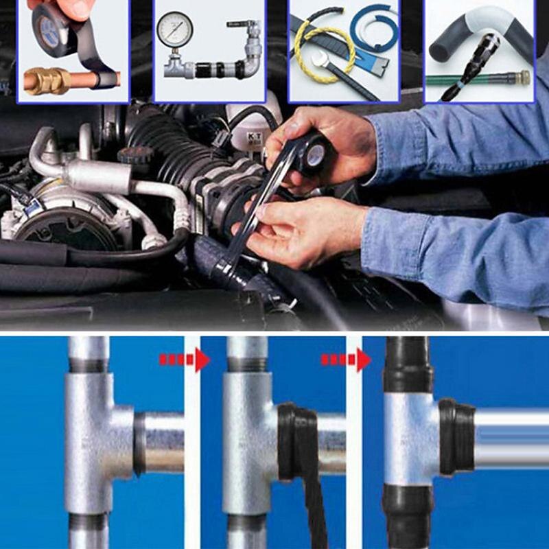 1.5M Waterproof Silicone Performance Repair Tape Bonding Rescue Home Water Pipe Repair Tapes Strong Pipeline Sealing Film Tapes4