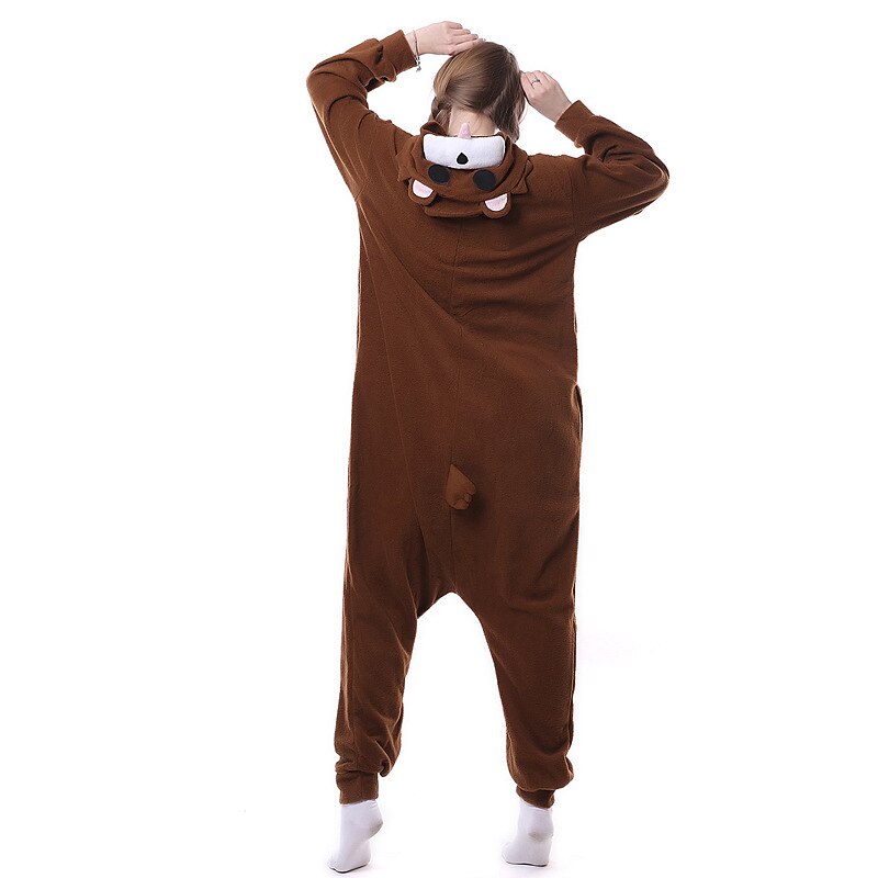 Adults' Character Nightwear Onesie Costume Carnival Costume Bear Onesie Pajamas Kigurumi Pajamas For Men and Women Carnival Cartoon3