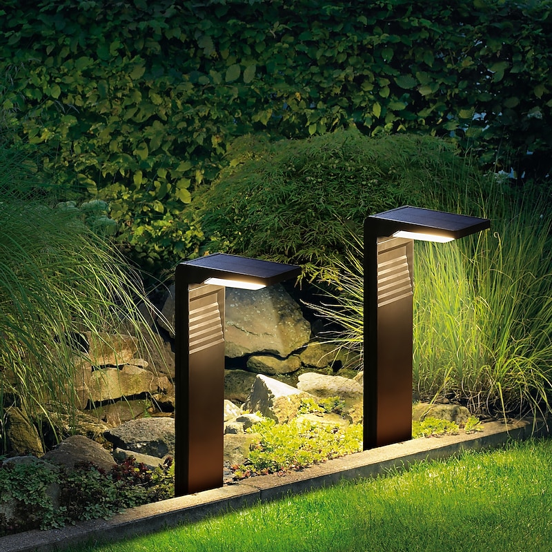 1/2pcs Pathway Lights Solar Landscape Garden Light Outdoor Waterproof Solar Lawn Lamp Villa Courtyard Yard Solar Walkway Decoration Light