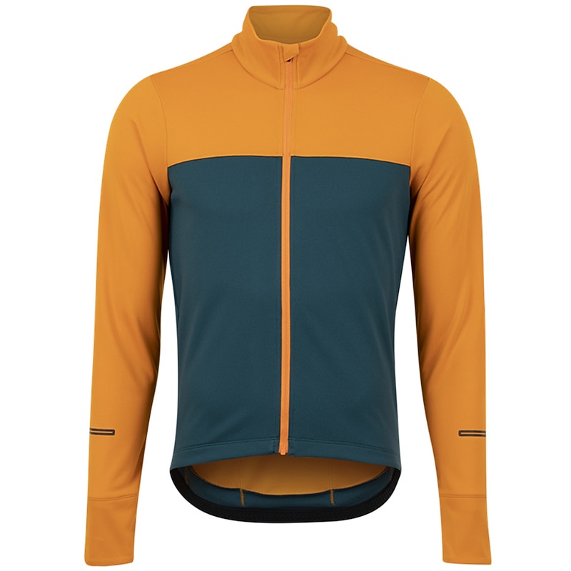 Men's Cycling Jersey Color Block Long Sleeve Bike Jersey Top with 3 Rear Pockets Mountain Bike MTB Road Bike Cycling Quick Dry Reflective Strips Back Pocket Moisture Wicking Sports Black Yellow Blue4
