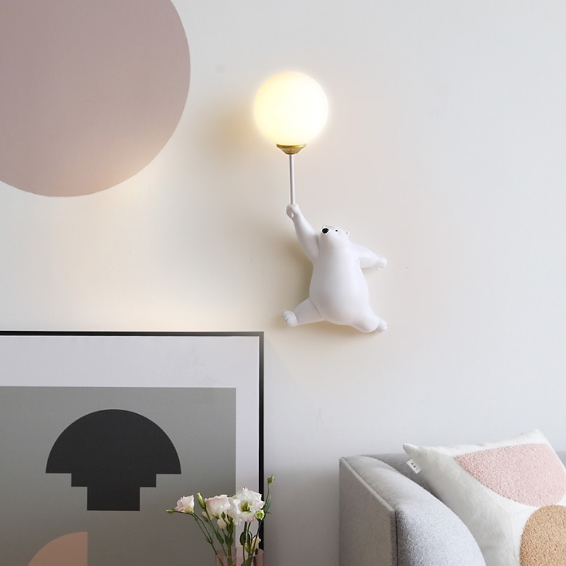 LED Wall Lamp Cartoon Balloon Bear Indoor Wall Light For Home Bedroom Bedside Indoor3
