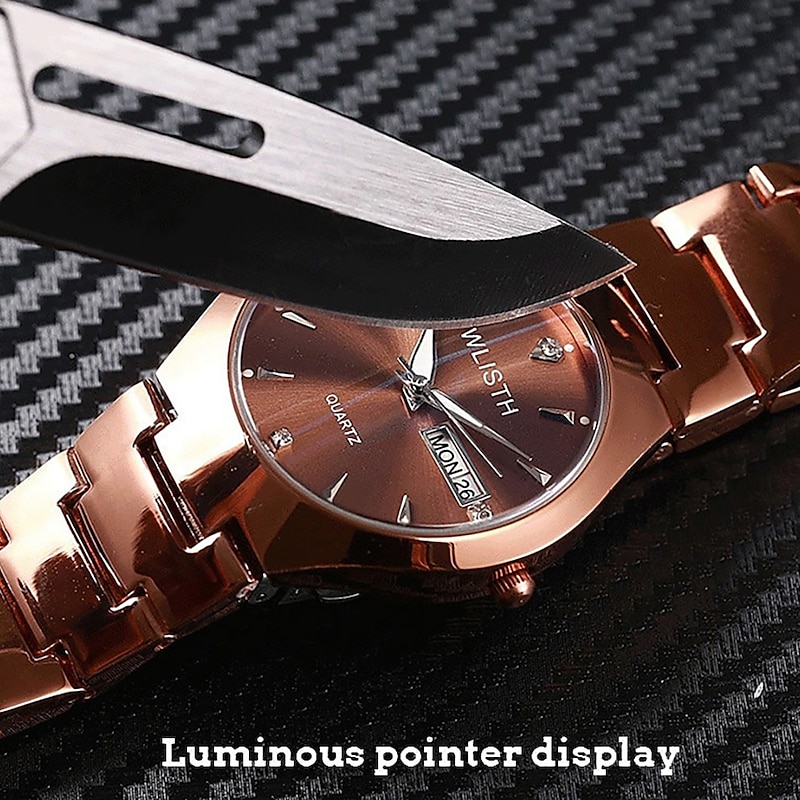 Wrist Watch Women Quartz Watch for Women Analog - Digital Quartz Stylish Luxury Waterproof Lady Small Dial Clock Calendar Noctilucent Quartz2