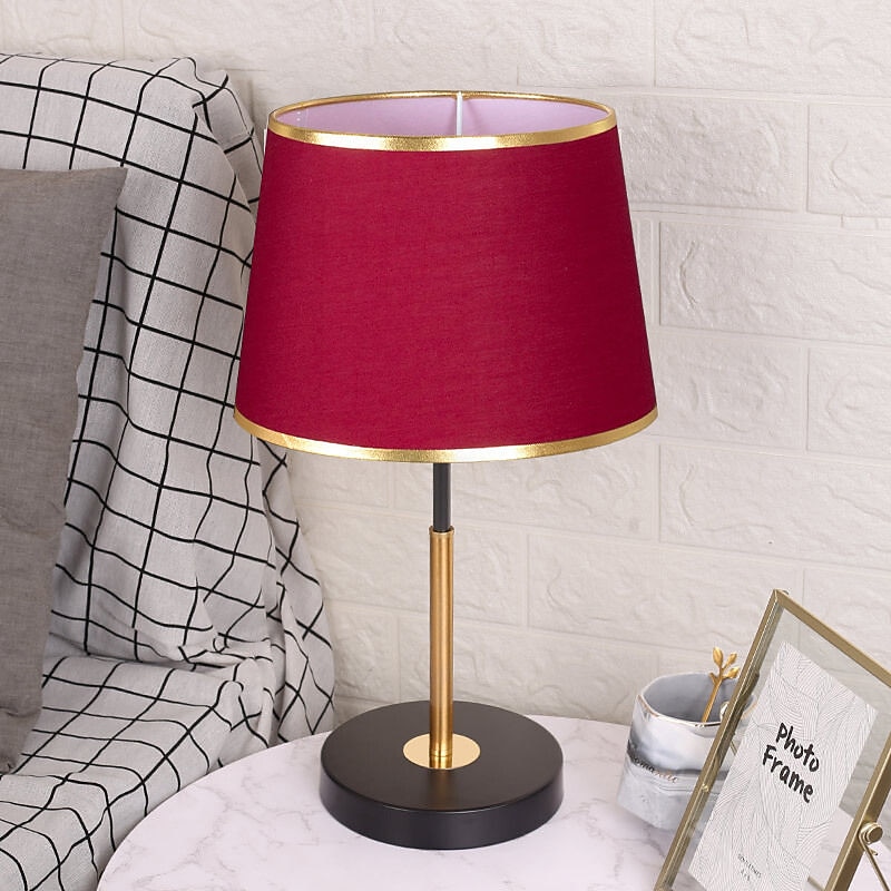 Bedside Table Lamp，Desk Lamps Modern Light Luxury Leather Table Lamp Hotel Bedroom Bedside Lamp American Decorative Table Lamps Nightstand Lamp Bedroom3
