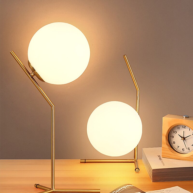Table Lamp Ball Design Reading Light Ambient Lamps Modern Contemporary DC Powered For Shops Cafes Office Brass 110240V2