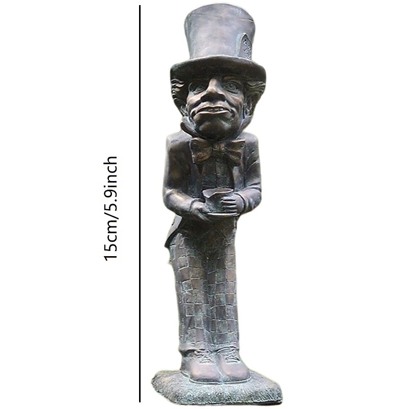 Resin Wonderland Ornament Garden / Patio Statue Alice Figurine Play Set Bunny Statue Wonderland Garden Decoration4