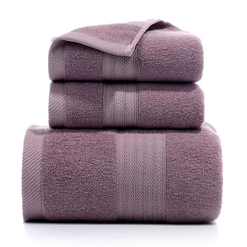 Thickened Bath Towels Set of 3,100% Turkish Cotton Ultra Soft Bath Sheets, Highly Absorbent Large Bath Towel for Bathroom, Premium Quality Shower Towel, 1PC Bath Towel&1PC Hand Towel&1PC Washcloth2