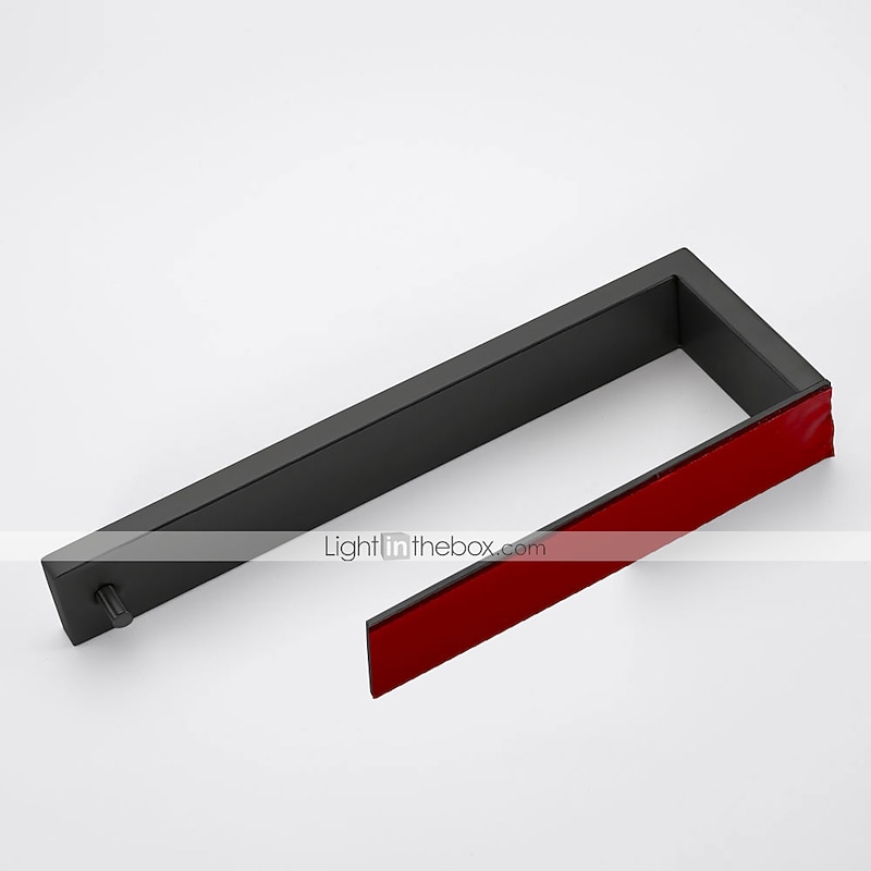 Bathroom Accessory Set, Self-adhesive Matte Black Stainless Steel Hardware Include Robe Hook, Towel Bar, Towel Holder, Toilet Paper Holder,for Home and Hotel4