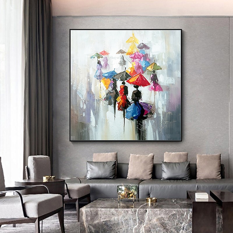 Mintura Handmade Figure Oil Paintings On Canvas Wall Art Decoration Modern Abstract Picture For Home Decor Rolled Frameless Unstretched Painting