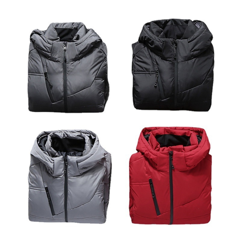 Men's Puffer Jacket Winter Autumn / Fall Down Thermal Warm Windproof Breathable Lightweight Black Red Dark Gray Vest3
