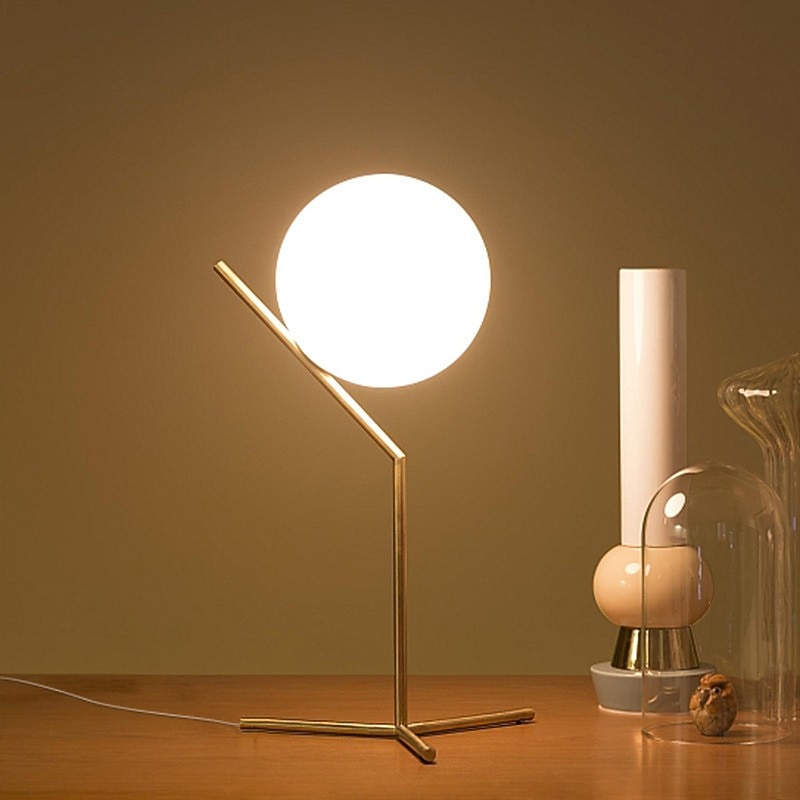 Table Lamp Ball Design Reading Light Ambient Lamps Modern Contemporary DC Powered For Shops Cafes Office Brass 110240V4