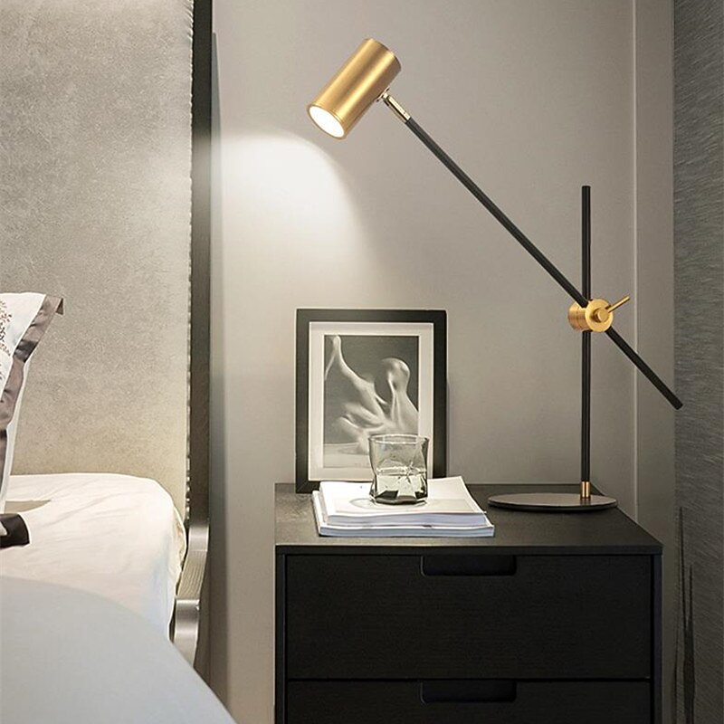 Desk/Table Lamp, Matte Brass Finish, Adjustable Height, Balance Arm, in-Line Rocker On/Off Switch2