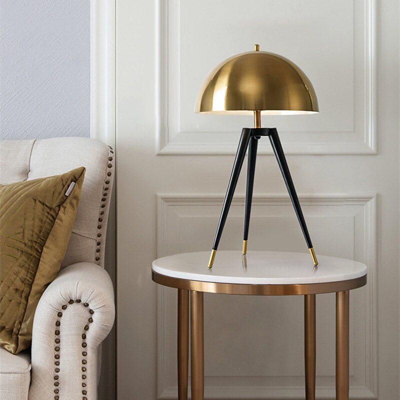 Modern Simple Desk Lamp Living Room Model Room Bedroom Bedside Lamp Villa Art Exhibition Hall Trident Mushroom Desk Lamp3