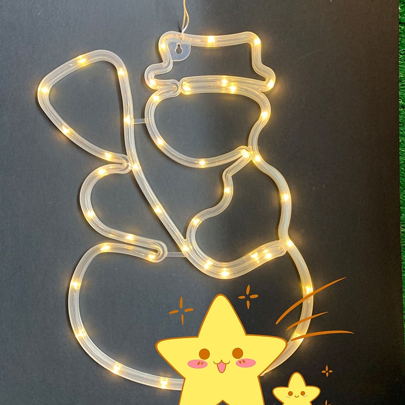 Christmas Leather Tube Waterproof Modeling Lamp Waterproof Battery box Indoor and Outdoor Courtyard Christmas Decoration3