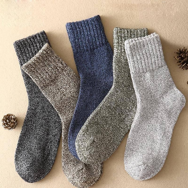 Men's 5 Pairs 5 colors Color Home Office Daily Fall Winter Basic Casual