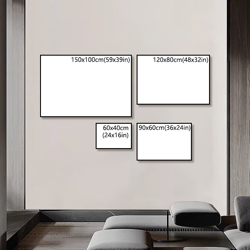 Oil Painting Hand Painted Horizontal Abstract Classic Modern Rolled Canvas (No Frame)2