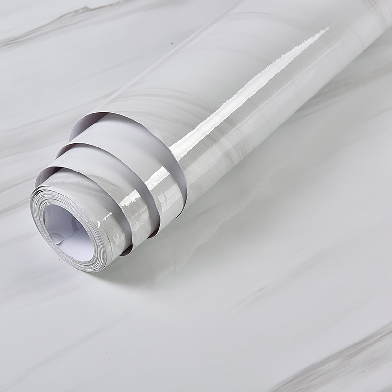 Abstract Marble Wallpaper Mural White Marble Wall Covering Sticker Peel and Stick Removable PVC/Vinyl Material Self Adhesive Wall Decor 300x60cm/118.1x23.62in for Living Room, Kitchen, Bathroom3