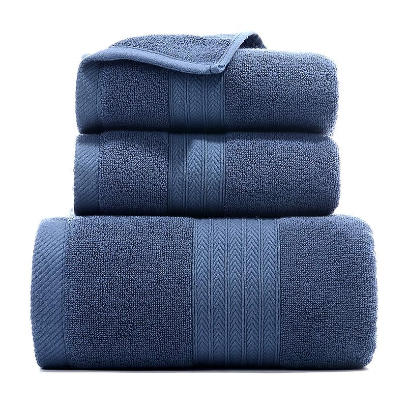 Thickened Bath Towels Set of 3,100% Turkish Cotton Ultra Soft Bath Sheets, Highly Absorbent Large Bath Towel for Bathroom, Premium Quality Shower Towel, 1PC Bath Towel&1PC Hand Towel&1PC Washcloth3