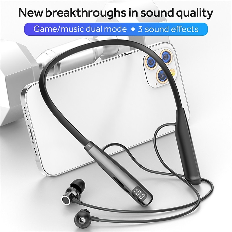 GM-Y10 Neckband Headphone In Ear Bluetooth 5.3 Ergonomic Design Stereo Deep Bass for Apple Samsung Huawei Xiaomi MI  Camping / Hiking Running Everyday Use Mobile Phone Travel Entertainment Car2