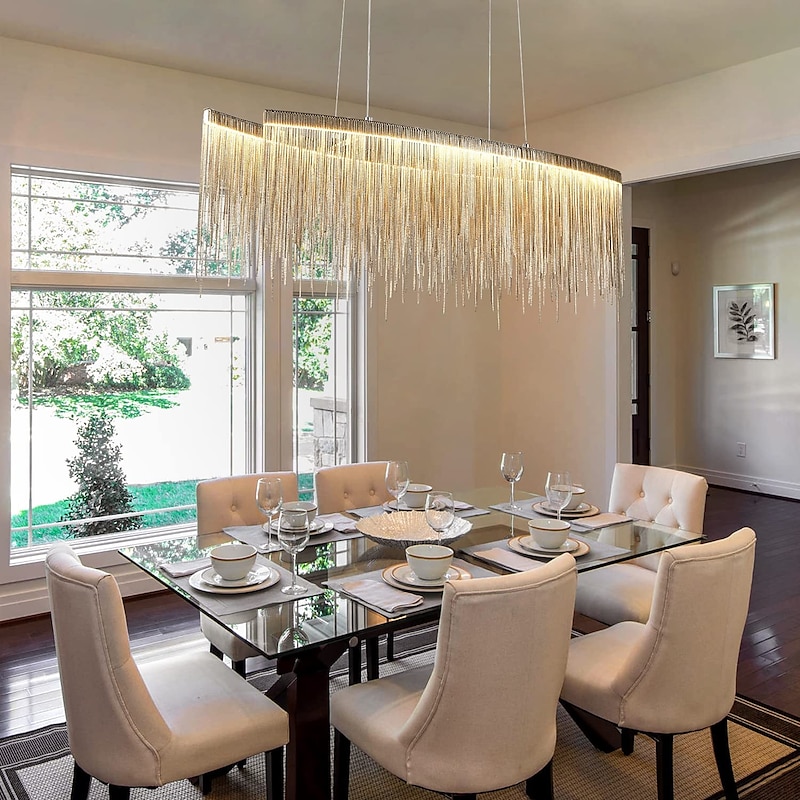 100 cm Multi-shade Bulb Included Chandelier Gold Pendant Light Metal Island Oil-rubbed Bronze Chic & Modern Luxury Firework 110-120V 220-240V2