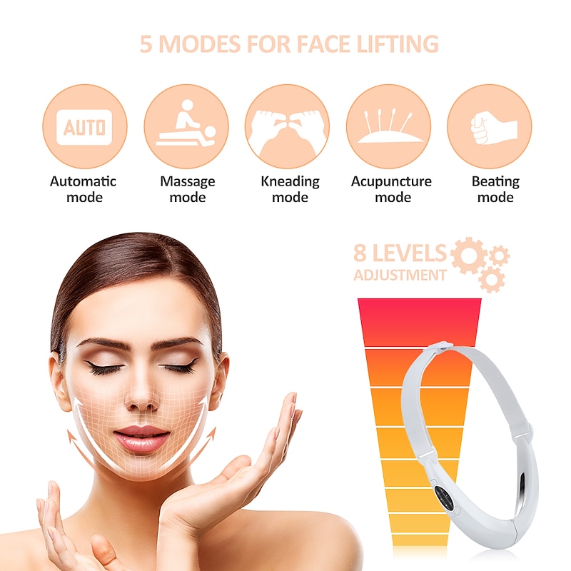 EMS Facial Lifting Device LED Photon Therapy Face Slimming Vibration Massager Double Chin V Line Lift Belt Cellulite Jaw Device4