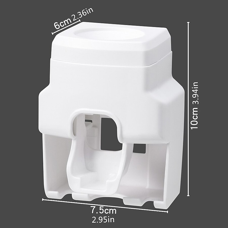 Creative Wall Mount Automatic Toothpaste Dispenser Bathroom Accessories Waterproof Lazy Toothpaste Squeezer Toothbrush Holder4
