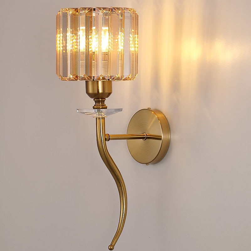 LED Wall Lights Modern luxury crystal wall lamp Retro vintage bedside living room art decoration home lighting wall lamp LED wall lamp4