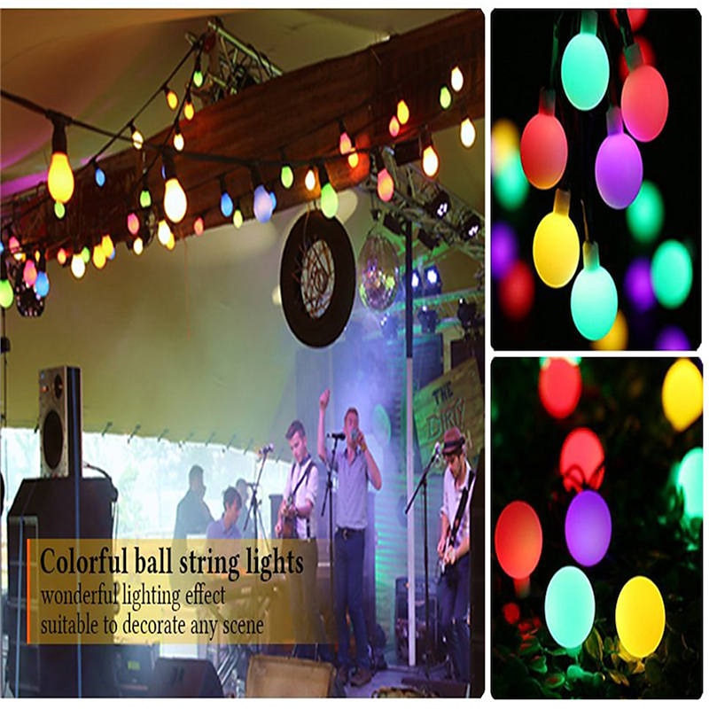 Mini Globe String Lights Christmas Fairy String Lights Plug in 10m 33FT 100LEDs 8 Mode with Remote Control Holiday Lights Party Decor for Indoor Outdoor Wedding Christmas Tree Garden Warm White220-240 V 110-120 V4