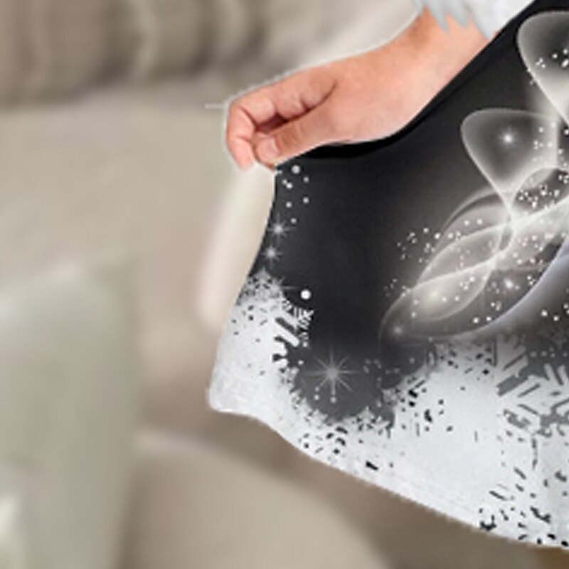 Kids Girls' Dress Snowflake Dress Animal Butterfly Long Sleeve Casual Fur Trim Crewneck Adorable Daily Polyester Above Knee Casual Dress Swing Dress A Line Dress Fall Winter 3-10 Years Black4