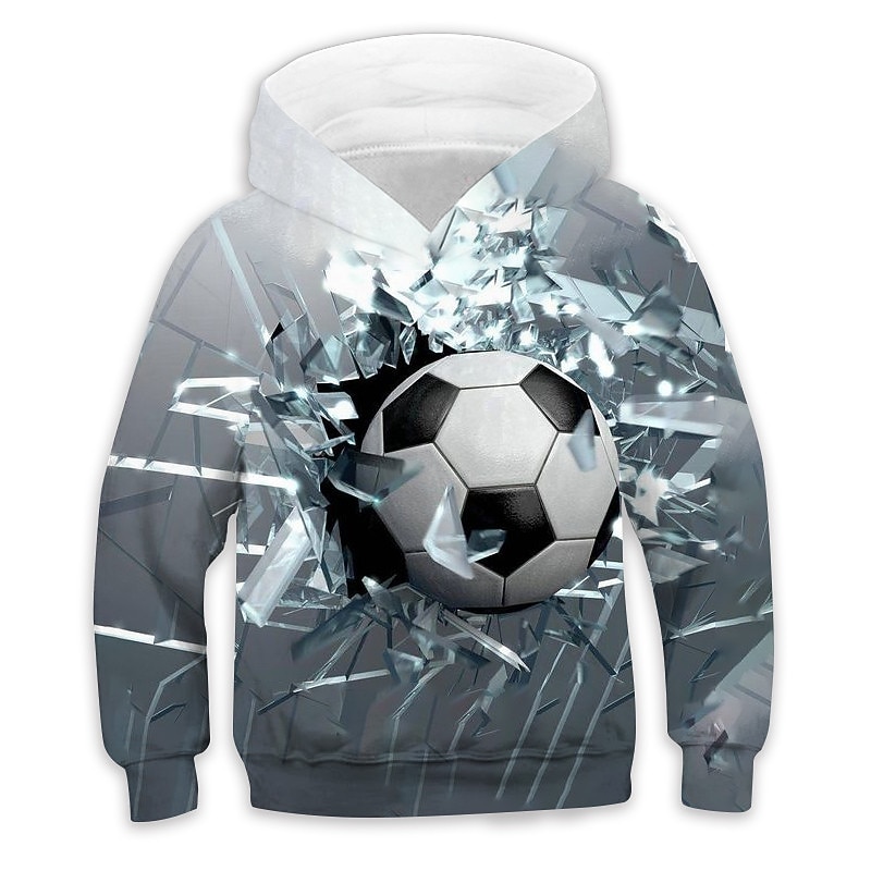 Kids Boys World Cup Hoodie Pullover Football Long Sleeve Pocket Children Top Casual Hoodie Sports Daily Blue Winter 3-12 Years4