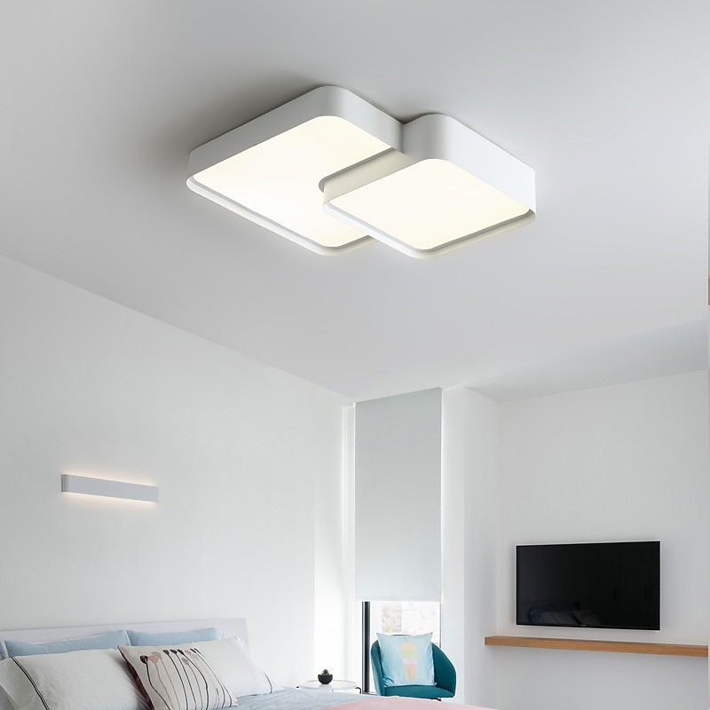 LED Ceiling Light Black Square, 18.7"Ceiling Lamp Dimmable Living Room Lamp Modern Kitchen Corridor Bedroom4