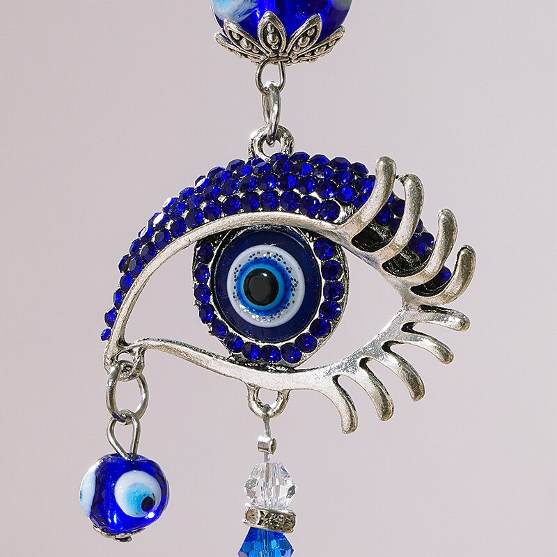 1PC Devil's Eye Crystal Sun Catcher Pendant Light Shadow Wind Chime Rainbow Garden Decoration2