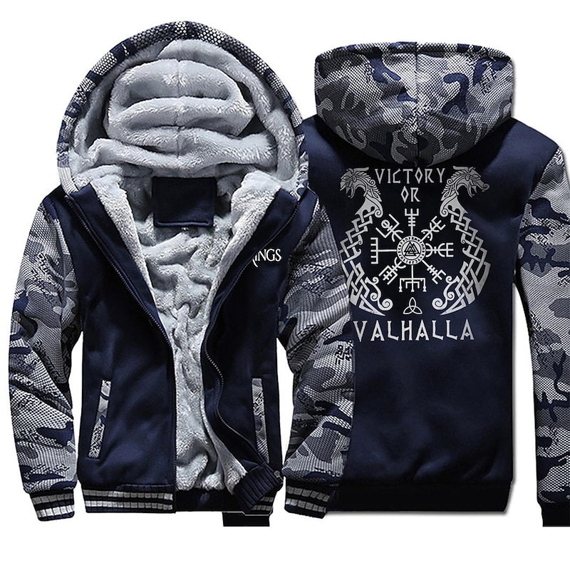 Vikings valhalla Hoodie Anime Outerwear Anime Graphic For Couple's Men's Women's Adults' Hot Stamping Casual Daily2