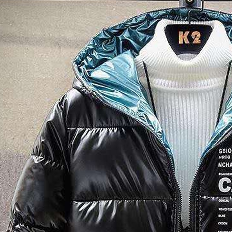 Men's Puffer Jacket Quilted Jacket Padded Cardigan Zipper Pocket Print Vacation Going out Weekend Outdoor Casual / Daily Winter Letter Silver Black Puffer Jacket4