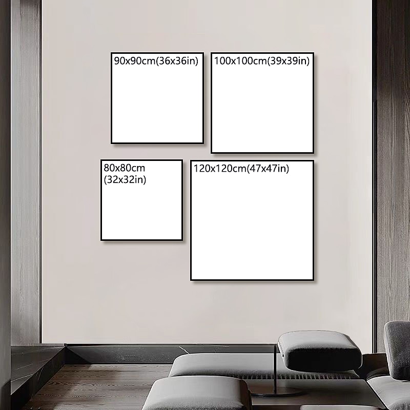 Oil Painting 100% Handmade Hand Painted Wall Art On Canvas Blue Line Abstract Modern Home Decoration Decor Rolled Canvas No Frame Unstretched2