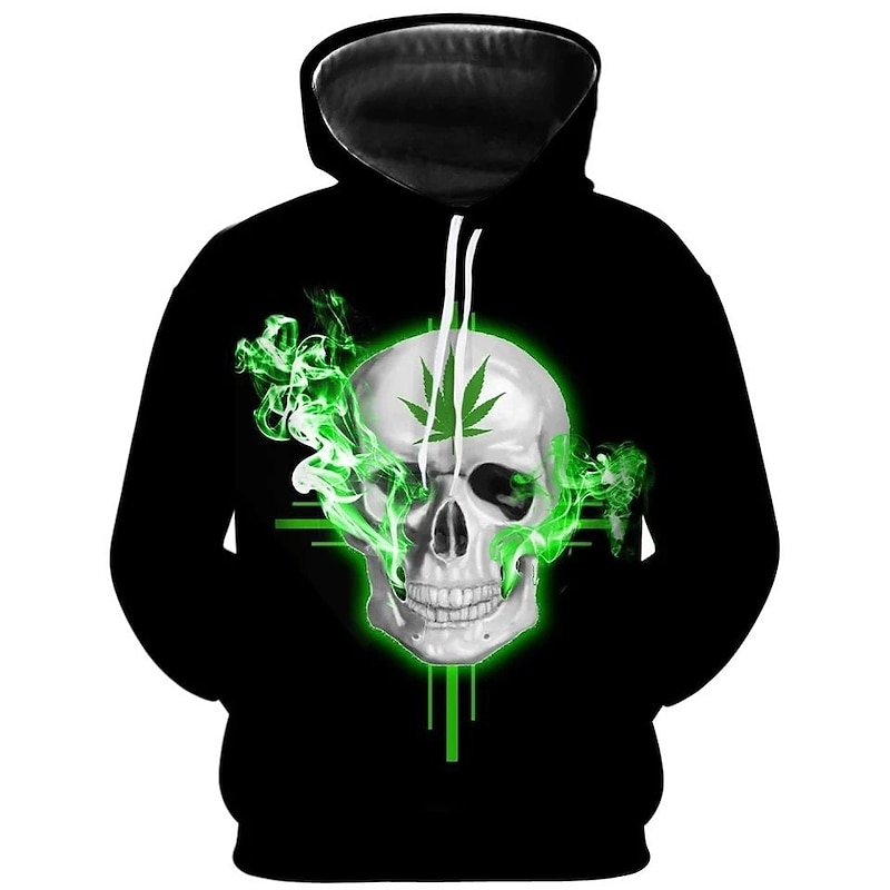 Men's Skull Hoodie Hoodies Sweatshirt Party Casual Long Sleeve Hooded Casual Daily 1 2 Designer4