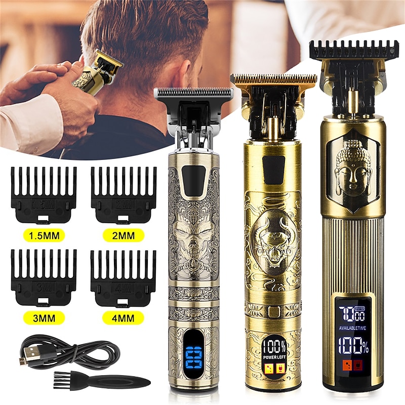 T9 USB Electric Hair Cutting Machine Professional Man Shaver Trimmer New Rechargeable Beard Trimmer Barber Hair Cutting Tools