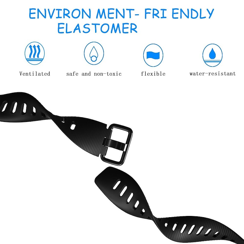 Watch Band for Huawei Band 4 Pro, Band 3 Pro, Band 3 Silicone Replacement  Strap Elastic Adjustable Breathable Sport Band Wristband2