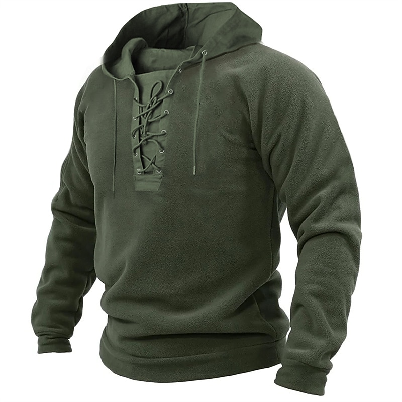 Men's Hoodie Tactical Black Yellow Green Gray Hooded Solid Color Lace up Sports & Outdoor Sports Streetwear Hot Stamping Designer Basic Casual Spring Fall Clothing Apparel Hoodies Sweatshirts  Long